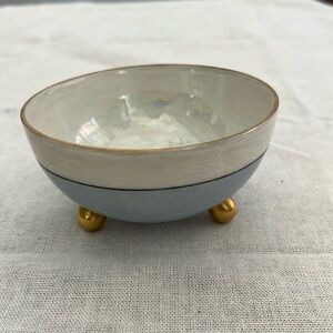 Vintage Luster Ware Blue & Pearl Dish